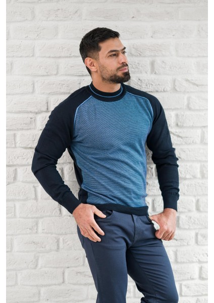Yarım Balıkçı Desenli Slimfit Yünlü Triko Kazak modelleri