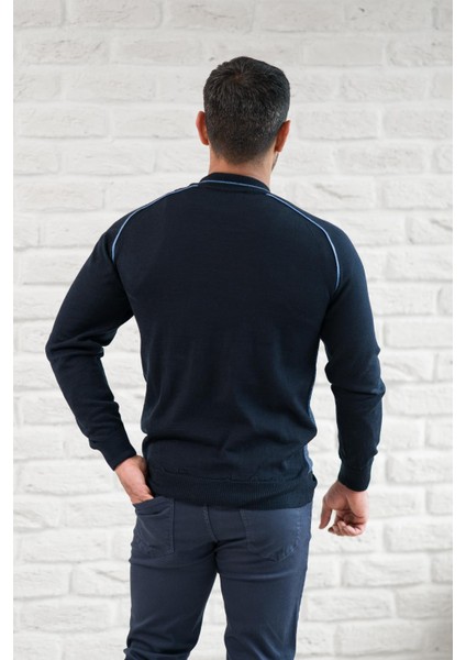 Yarım Balıkçı Desenli Slimfit Yünlü Triko Kazak indirimleri