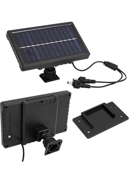 Xf-707-2 Kumandalı Solar Panelli 2 Power Ledli Çiftli Projektör Lambası Xf-707-2