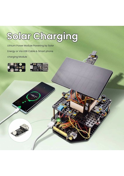 Keyestudıo Dıy Güneş Takip Elektronik Kiti - Arduino, Akıllı Telefon Şarj Modülü