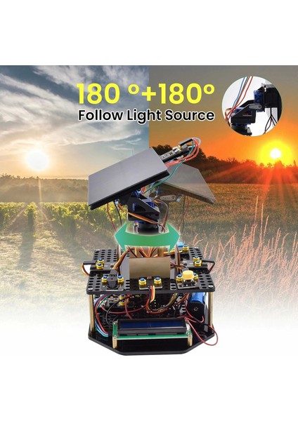 Keyestudıo Dıy Güneş Takip Elektronik Kiti - Arduino, Akıllı Telefon Şarj Modülü