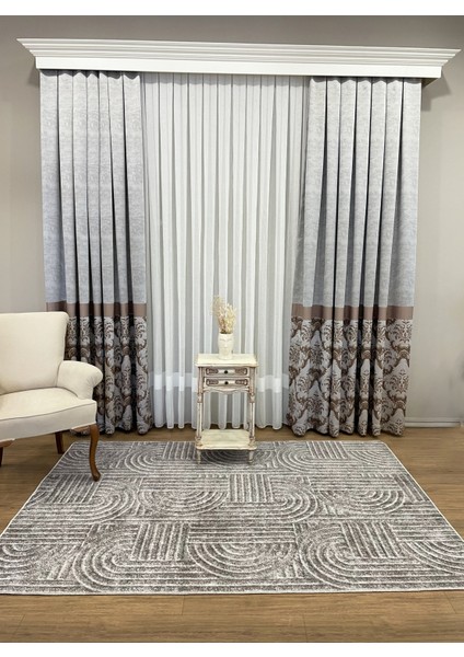 Bej Kahve Renk Kabartmalı Görünüm Lateks Deri Taban Halı fırsatları