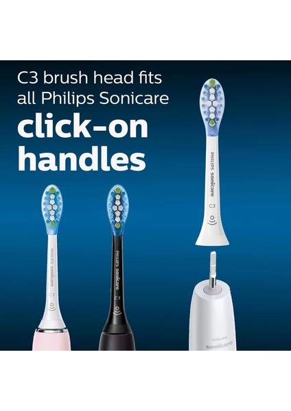 Sonicare C3 Premium Diş Fırçası Başlıkları - 4 Adet - HX9044/65 modelleri