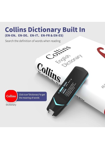 Scan Reader Pen 4 Yabancı Dil Çevirici -16GB Bluetooth Kalem Tarayıcı
