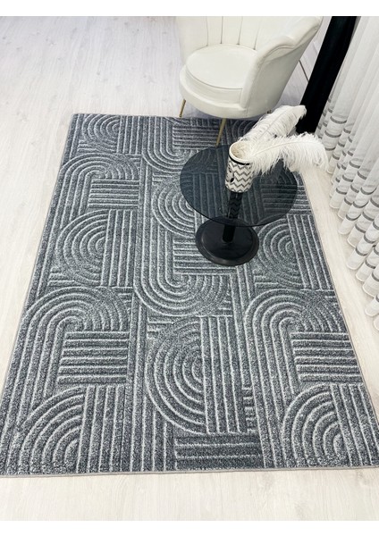 Gri Renk Kabartmalı Görünüm Lateks Deri Taban Halı indirimleri
