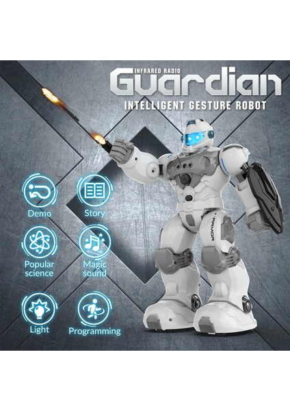 Programlanabilir Uzaktan Kumandalı Robot - Beyaz