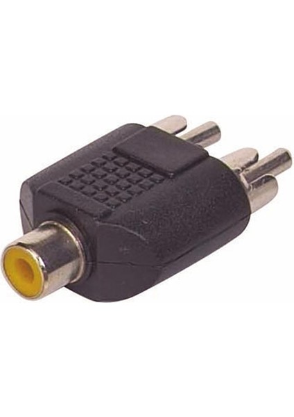 1 Rca Dişi/2 Rca Erkek Çevirici Jack