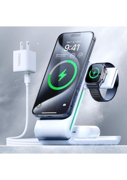 Magsafe Şarj Standı - Soğutma 15W Maksimum Hızlı Şarj Cihazı