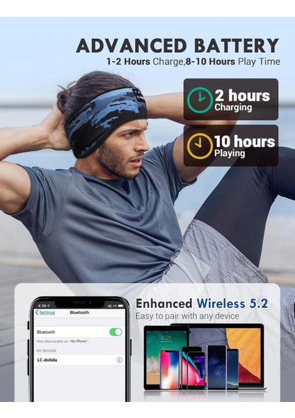 Uyku Maskesi - Kablosuz Kulaklıklar Ince Hd Stereo Hoparlör - Siyah modelleri