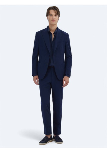 Lacivert Düz Modern Fit Takım Elbise