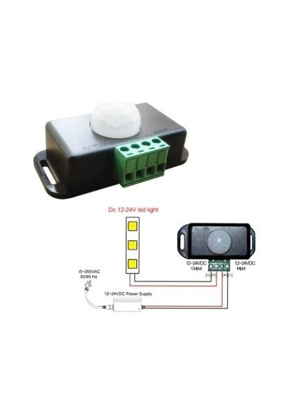 12V 24V Dc Hareket Sensörü Pır Dedektör Hareket Sensörlü fiyatları