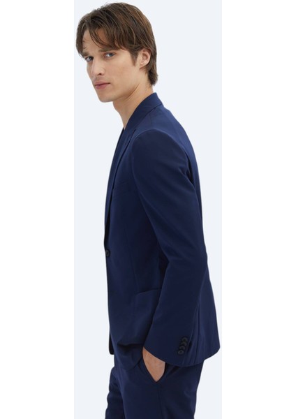 Lacivert Düz Modern Fit Takım Elbise