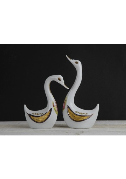 Shiny Taghdis Best Quality Lemonge Küçük ve Büyük Altın Renk Dekoratif Kuğu