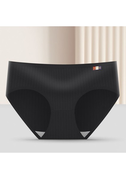 AB04 Siyah Süt Ipek Altı Çamaşırları Dikkatli Renk Üçgenin Pantolonları (Yurt Dışından)