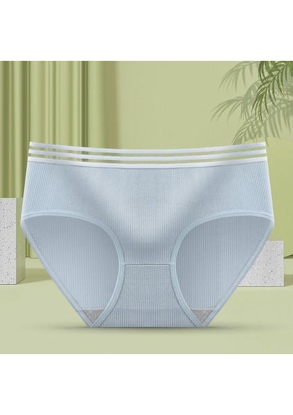 AB05 Mavi Kızın Süt Yazı Altı Çizgiler Tük Renk Üç Pantoları (Yurt Dışından)