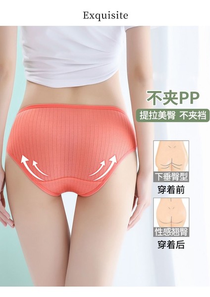 AB04 Orange Süt Ipek Altı Çamaşırları Dikey Çizgiler Güçlü Renk Üçgenin Pantolonları (Yurt Dışından) fırsatları