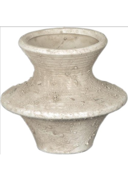 Benim Evim Kumlu Taş Rengi Minik Saksı Vazo Çiçeklik Bitkilik 11X13CM Seramik Bahçelik 1 Adet