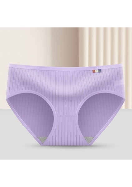 AB04 Gümüş Süt Ipek Altı Çamaşırları Dikey Çizgiler Güçlü Renk Üçgenin Pantolonları (Yurt Dışından)