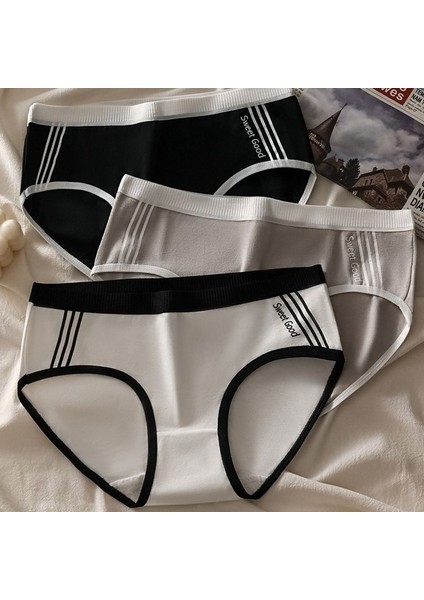 AS021 Grey Milk Silk Gülümse Yüzü Altı Çubuk Kadınların Üç Pantoları (Yurt Dışından)