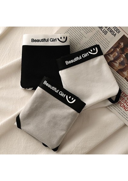 AS021 Grey Milk Silk Gülümse Yüzü Altı Çubuk Kadınların Üç Pantoları (Yurt Dışından)