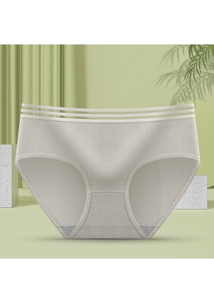 AB05 Gri Kızın Süt Yazı Altı Çizgiler Zor Renk Üç Pantoları (Yurt Dışından)