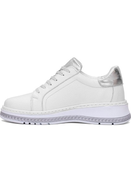 25150007Y Kadın Deri Bağcıklı Feta Topuk Sneaker Ayakkabı modelleri