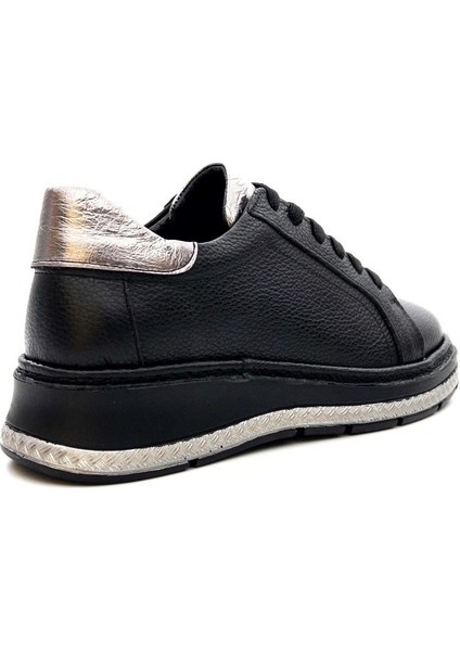 25150007Y Kadın Deri Bağcıklı Feta Topuk Sneaker Ayakkabı modelleri