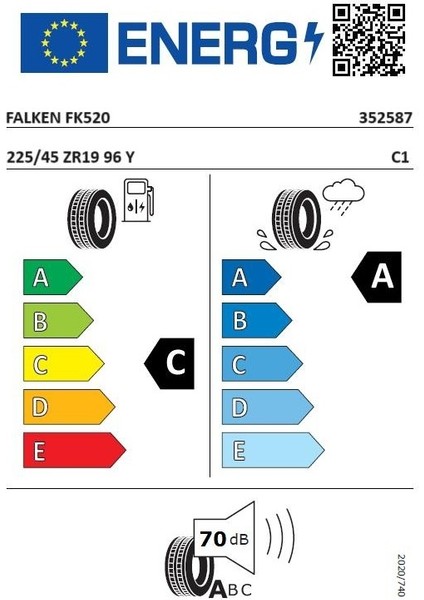 225/45 R19 96Y Xl Azenıs FK520 Oto Yaz Lastiği (Üretim Yılı:2025) fiyatları