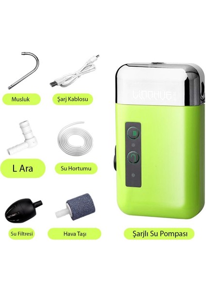 PM-24919 Akvaryum Su Tahliye Pompası Balıkçı Akıllı Fener Ledli Oksijen fırsatları