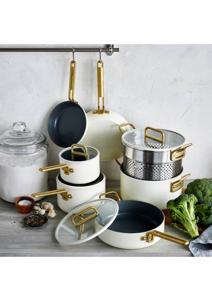 Stanley Tucci™ Tencere Seti 11 Parça Carrara Beyazı indirimleri