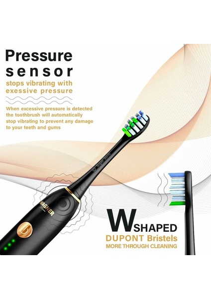 Whiten+ Sürümü Akıllı Elektrikli Diş Fırçası - Siyah fiyatları