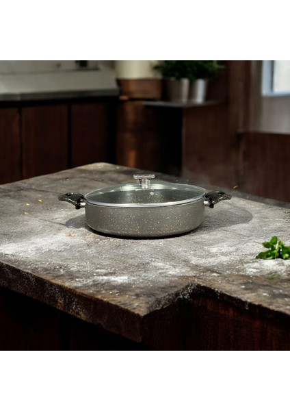 28 cm Granit Basık Tencere