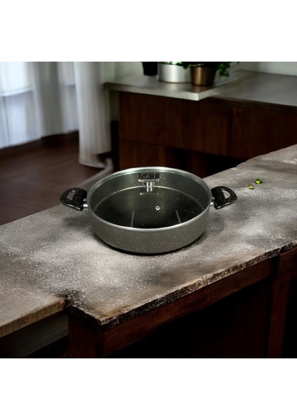 28 cm Granit Basık Tencere