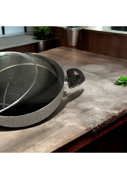 28 cm Granit Basık Tencere