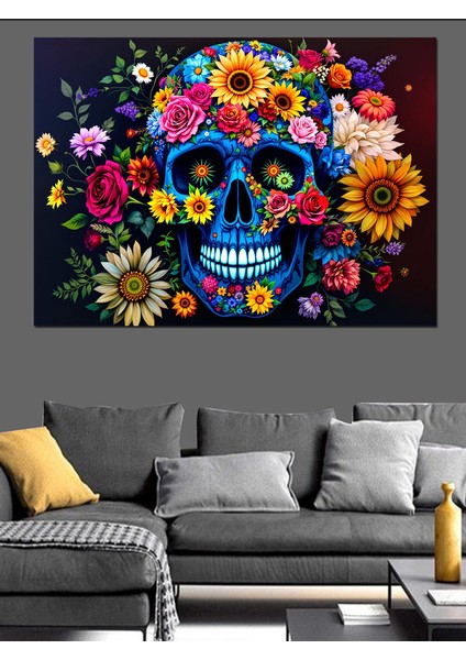 Renkli Kuru Kafa Dekoratif Kanvas - Mdf Ahşap Tablo fiyatları