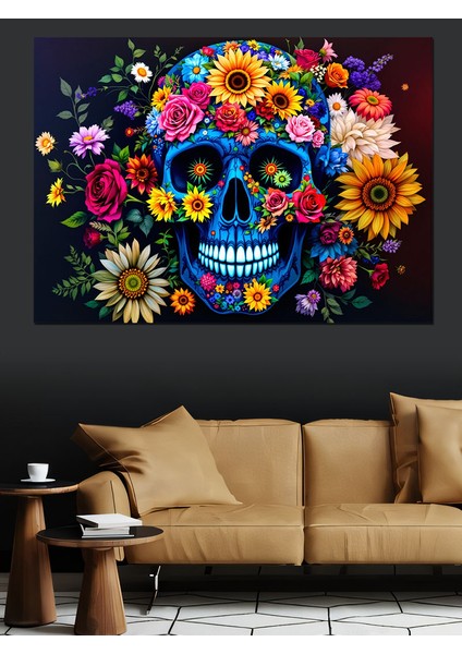 Renkli Kuru Kafa Dekoratif Kanvas - Mdf Ahşap Tablo modelleri