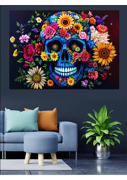 Renkli Kuru Kafa Dekoratif Kanvas - Mdf Ahşap Tablo fırsatları