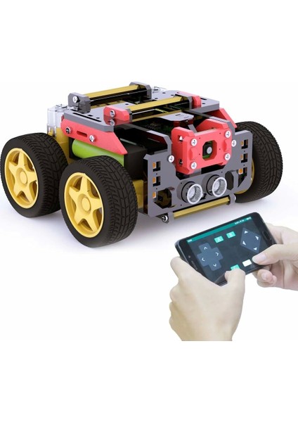 4WD Akıllı Robot Kiti - Raspberry Pi ile Uyumlu