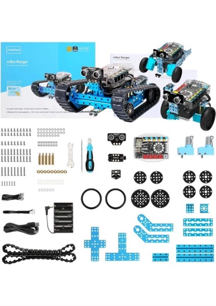 Mbot Ranger 3'ü 1 Arada Robot Kiti, Metal Malzemeler