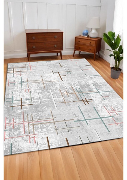 Dijital Baskılı Yıkanabilir Dot Taban Kaymaz Halı Yolluk Mutfak Salon Halısı Yolluğu (52)