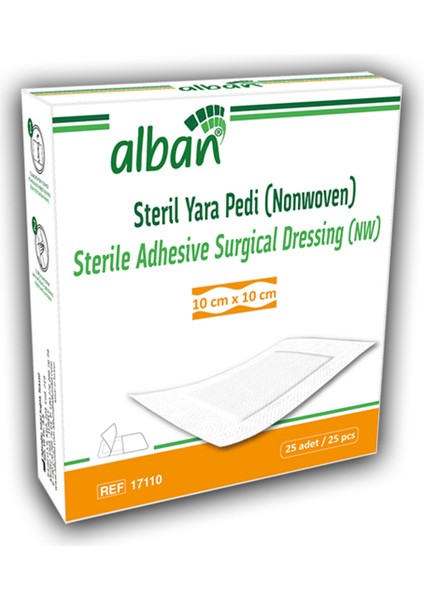 Steril Pedi Nonwoven 10 x 10 cm 1 Kutu 25 Adet