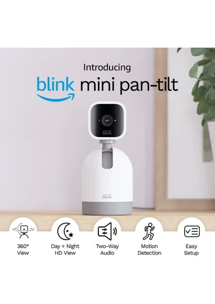 Mini Pan-Tilt Kamera - Dönen Iç Mekan Kamerası, Beyaz fiyatları