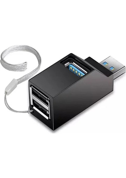 (2 ADET ) USB Hub 3 Port 2.0 3.0 Çoklayıcı Switch ve USB 3.0 To Type C 3.1 Şarj Data Çevirici Dönüştürücü Adaptör