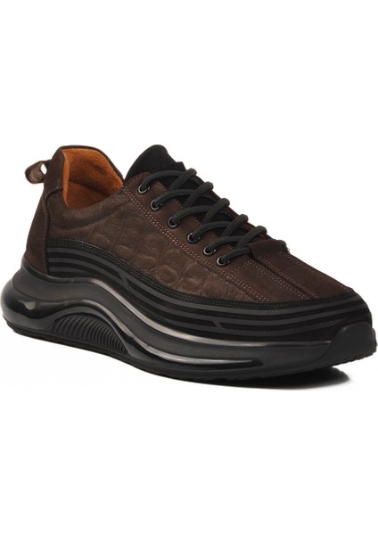 Kahve Nubuk Hakiki Deri Erkek Günlük Ayakkabı 1004 M