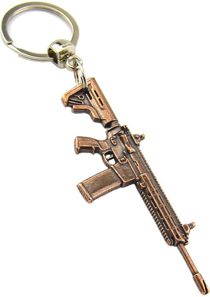Tüfek Rifle Anahtarlık M-16 - Bakır Oksit