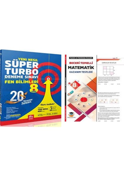 8. Sınıf Fen Bilimleri Süper Turbo Deneme ve Beceri Temelli Kazanım Matematik Yaprak Test