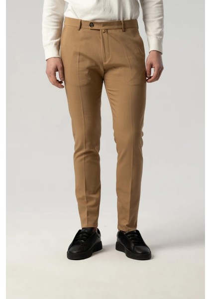 Italyan Kesim Camel Kumaş Pantolon