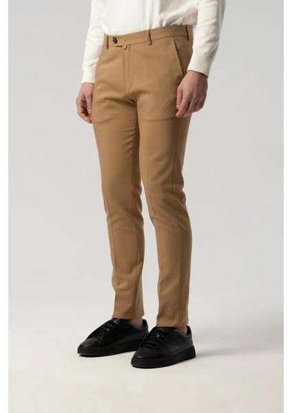 Italyan Kesim Camel Kumaş Pantolon modelleri