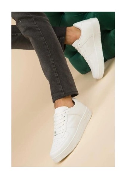 Günlük Kadın Sneaker Bağcıklı Hafif Kalın Tabanlı Yürüyüş Nefes Alan Spor Ayakkabı 1004