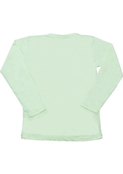 Kız Çocuk Uzun Kollu Tshirt Pullu Harf Baskılı Bisiklet Yaka E9 modelleri